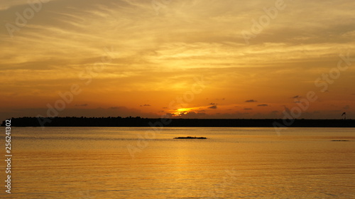 Resort beach sunset