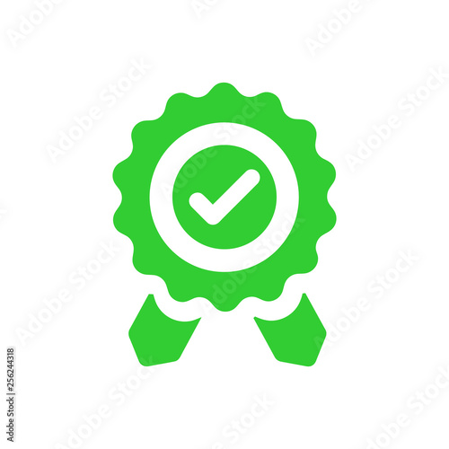 Badge, certificate, medal, quality, reward, Award Plaque, Award Ribbon. green award icon