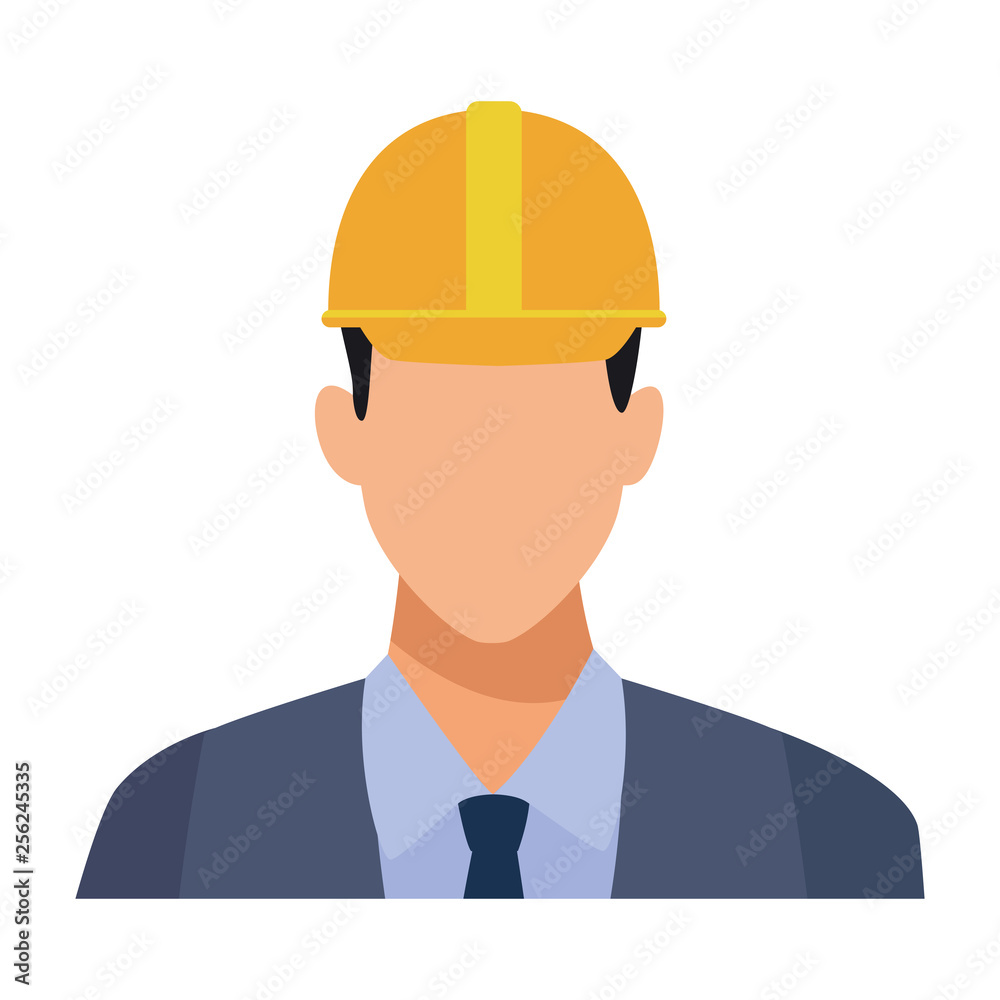 Construction engineer avatar profile colorful Construction engineer avatar profile colorful