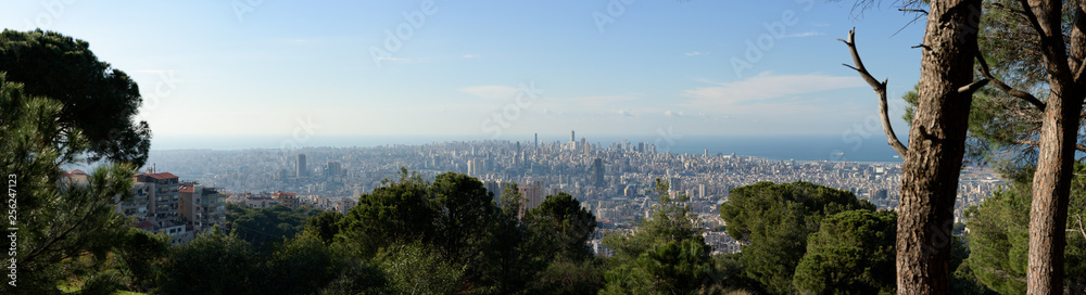 Fototapeta premium Panorama Bejrutu, Liban