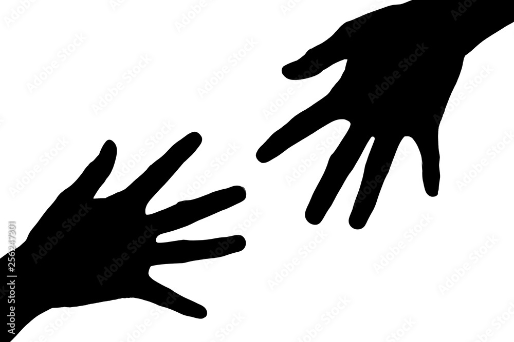 Hand silhouettes