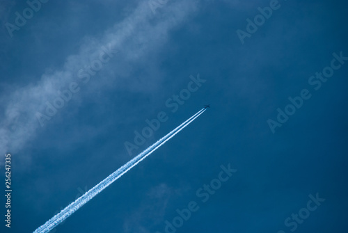 plane across the sky