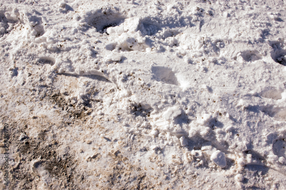Snow and wind combined formed snow waves in a agricultural environment. Snow and wind combined formed snow waves in a agricultural environment.