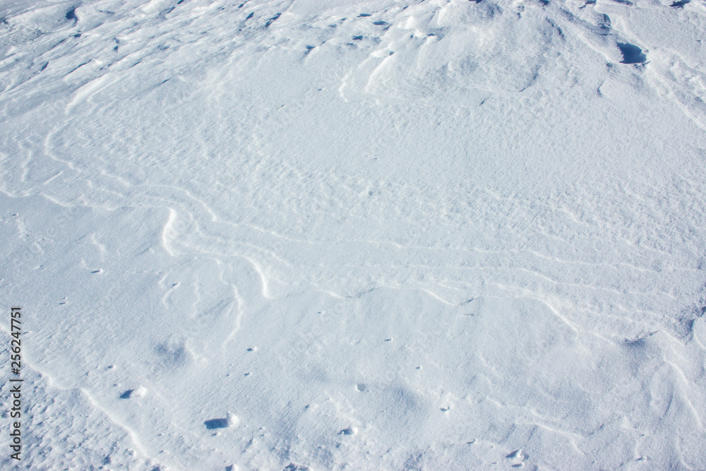 Snow and wind combined formed snow waves in a agricultural environment. Snow and wind combined formed snow waves in a agricultural environment.