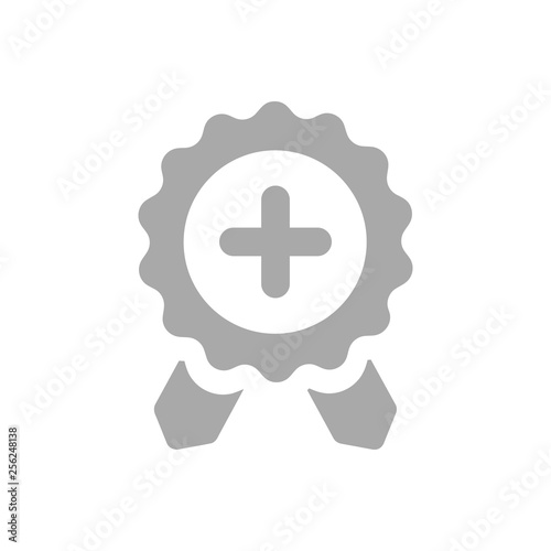 Badge, certificate, medal, quality, reward, Award Plaque, Award Ribbon. grey color award icon