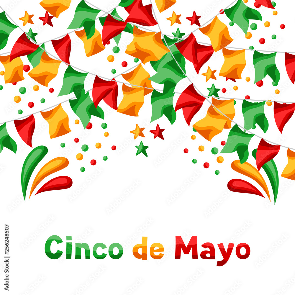 Fototapeta premium Mexican Cinco de Mayo greeting card.