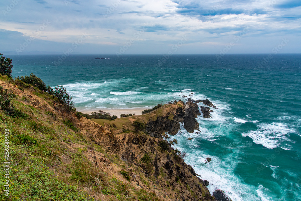 Cape Byron, rocky oceanside at most easterly point of the Australian Mainland, Byron Bay, New South Wales