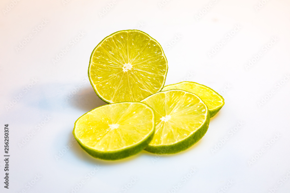 lime on white background lime on white background
