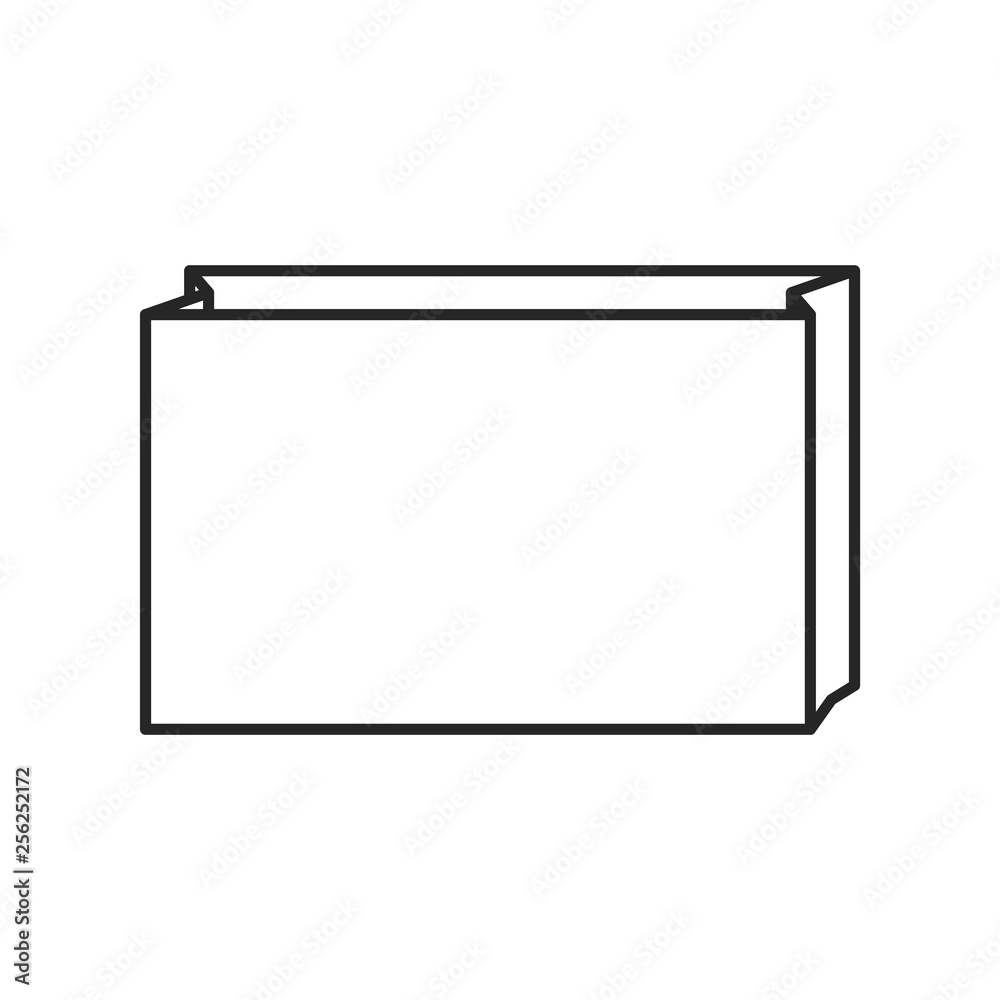 Paper bag icon on white background, for any occasion Paper bag icon on white background, for any occasion