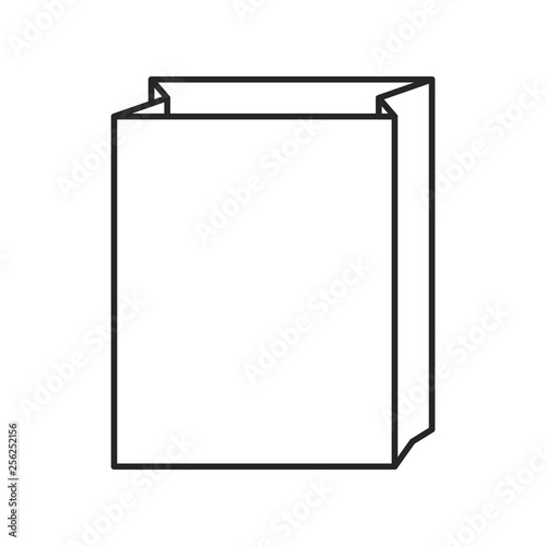 Paper bag icon on white background, for any occasion