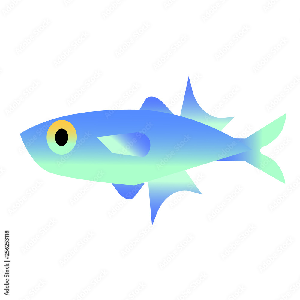 Obraz premium sea fish flat illustration