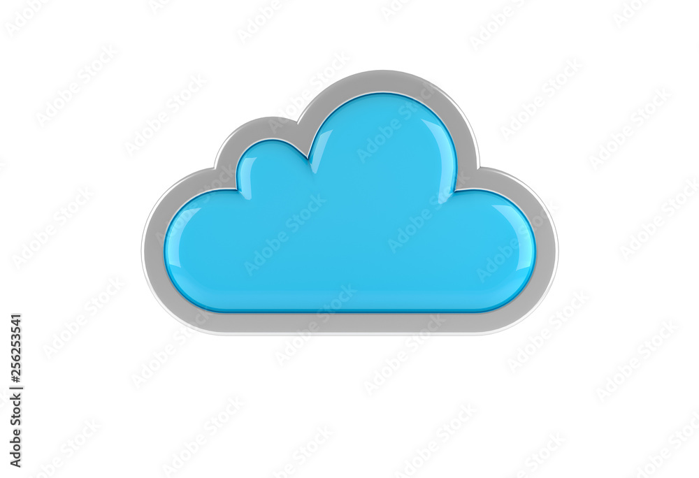 Cloud Computing internet Symbol icon concept on white background. 3D rendering. Cloud Computing internet Symbol icon concept on white background. 3D rendering.
