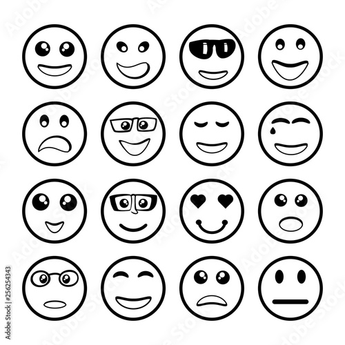 Smile face icons for web