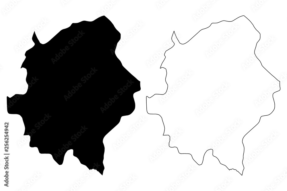 Asir Region (Regions of Saudi Arabia, Kingdom of Saudi Arabia, KSA) map vector illustration, scribble sketch Aseer Region map