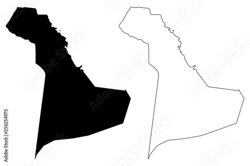 Eastern Province (Regions of Saudi Arabia, Kingdom of Saudi Arabia, KSA) map vector illustration, scribble sketch Eastern Region map
