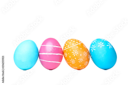 Easter eggs isolated on white background