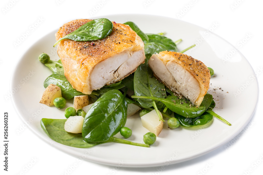 Parmesan Chicken with Spring Vegetables Parmesan Chicken with Spring Vegetables