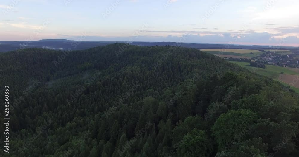 Aerial shot of mountains in Saxon Switzerland Aerial shot of mountains in Saxon Switzerland