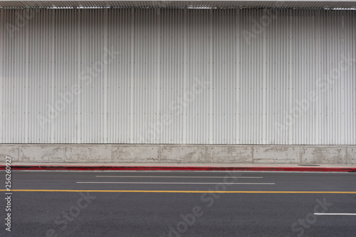 Wallpaper Mural street wall background ,Industrial background, empty grunge urban street with warehouse brick wall Torontodigital.ca