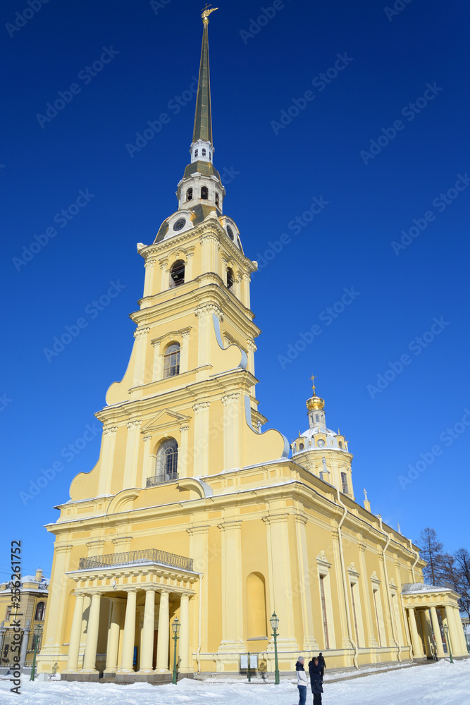 Peter and Paul Cathedral in Saint Petersburg. Peter and Paul Cathedral in Saint Petersburg.