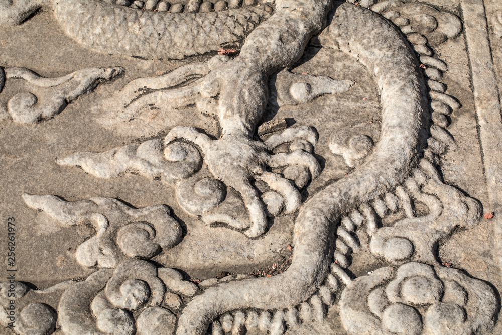 Chinese stone dragon claw