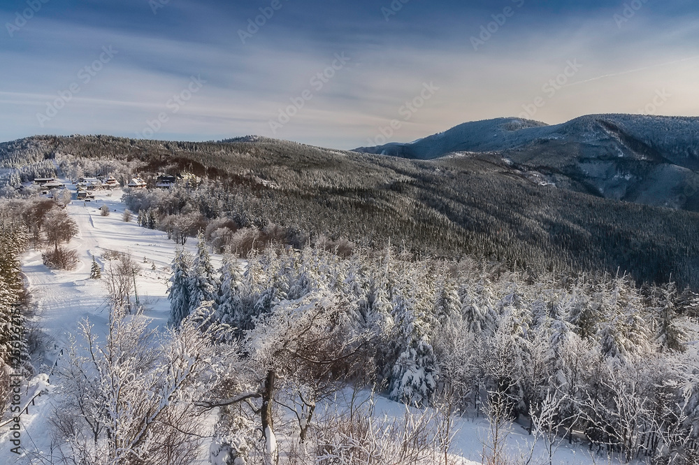 Winter view of Pustevny-Radhost
