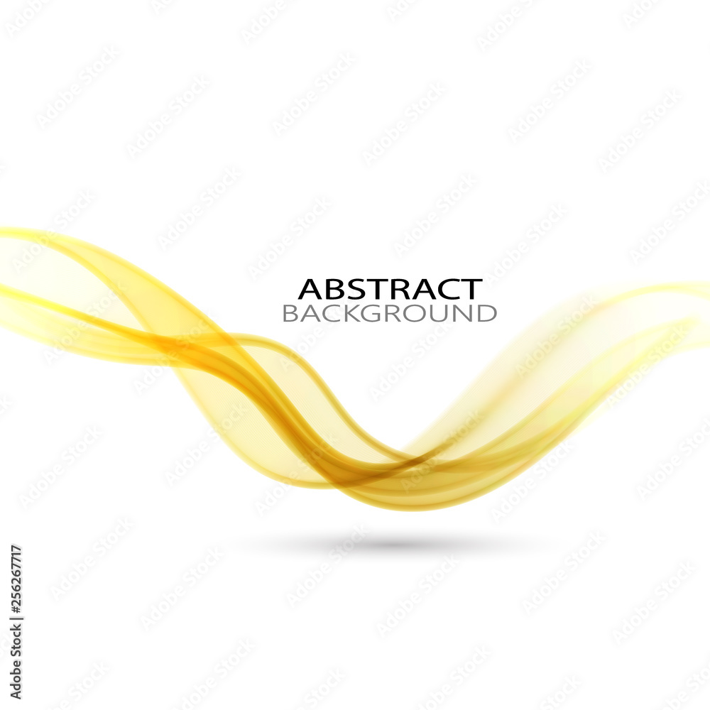 Yellow wave abstraction with shadow on white background Yellow wave abstraction with shadow on white background