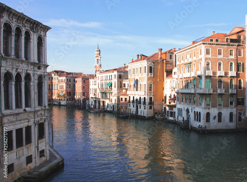 Venice - Italy, view of the canal from the Rialto bridge