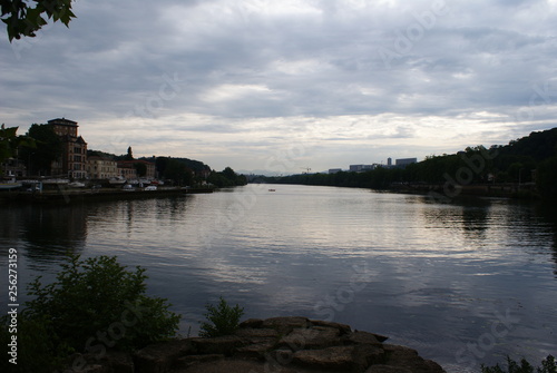 landscape of a calm blue river
