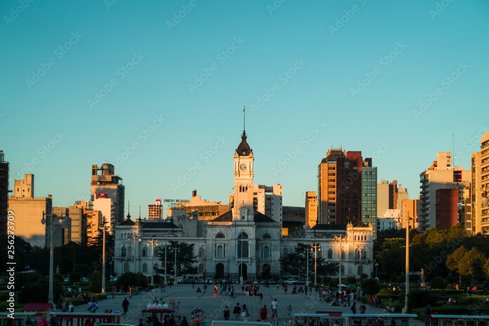 La Plata, Argentina. July 2015. Landscape of Palacio Municipal.