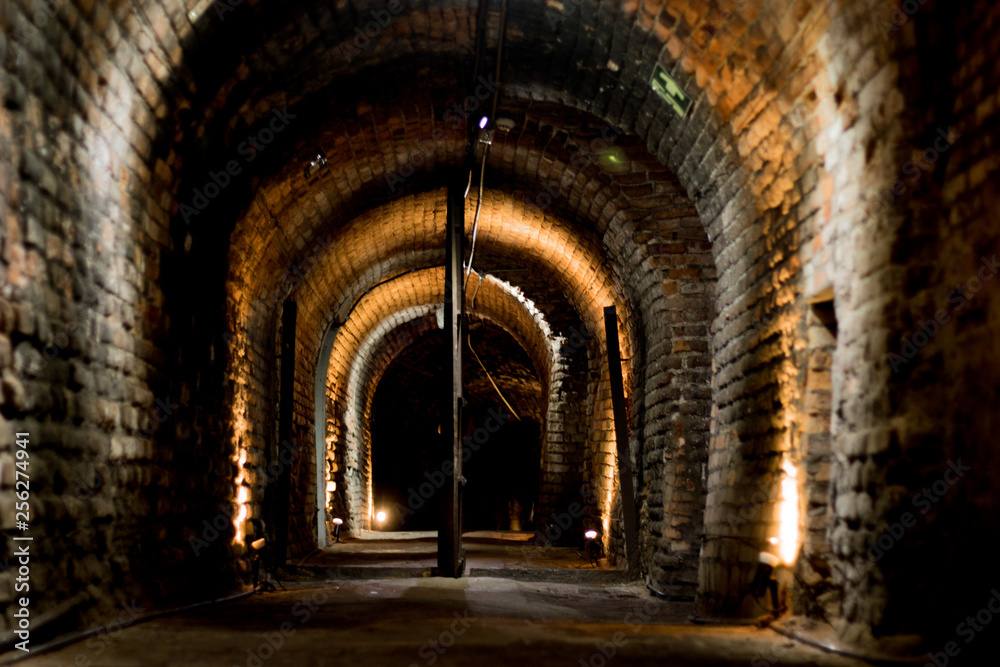 Obraz premium tunnel background ancient old darkness