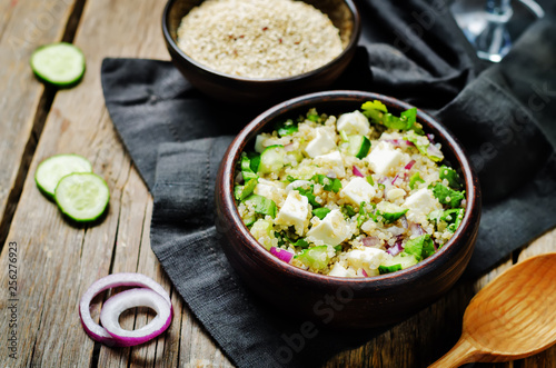 Cucumber quinoa Feta salad