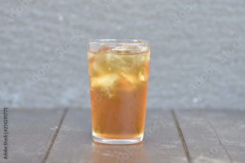 iced tea on blur background
