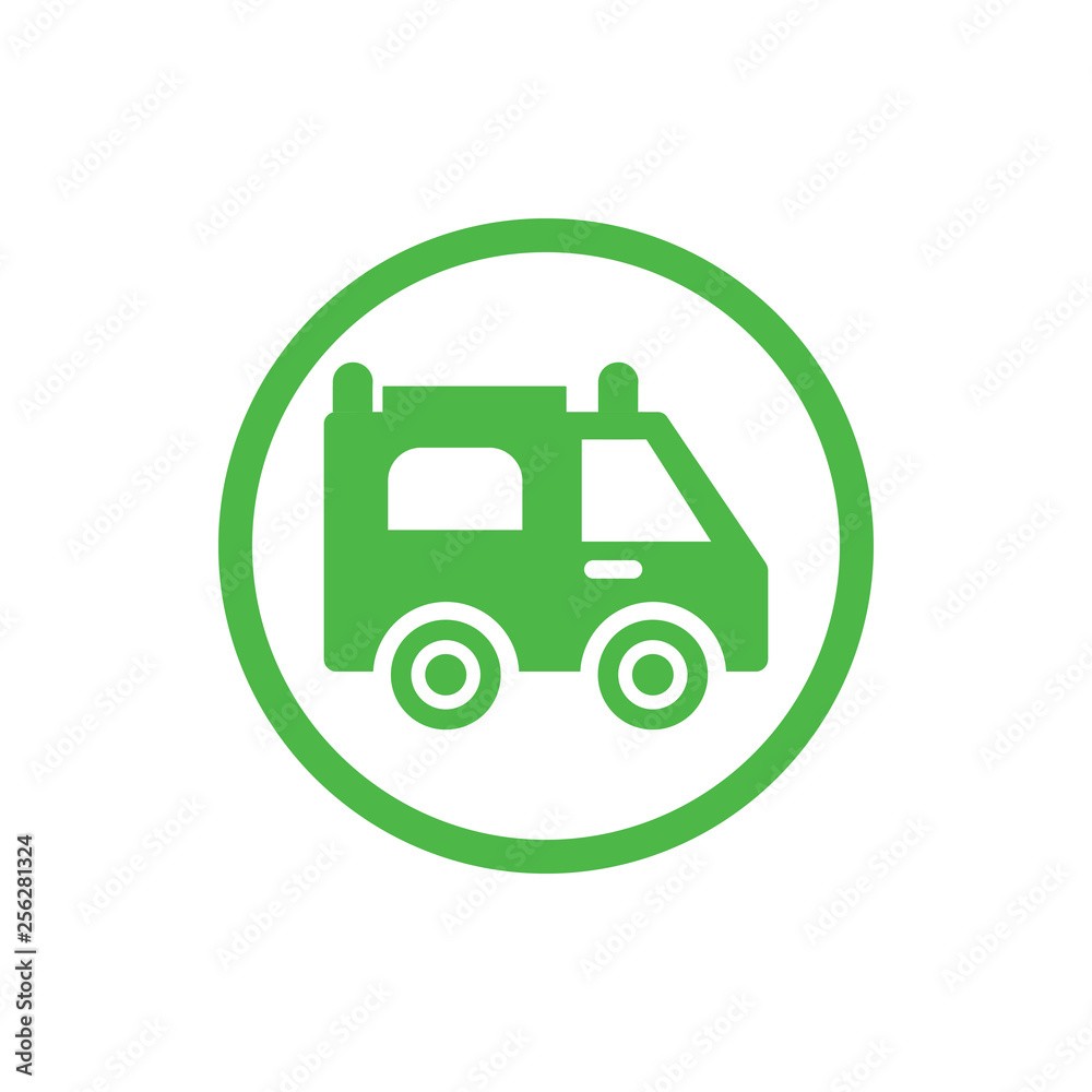 Ambulance, car, emergency, medical, medical green color icon Ambulance, car, emergency, medical, medical green color icon
