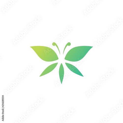 cannabis butterfly logo vector icon illustration