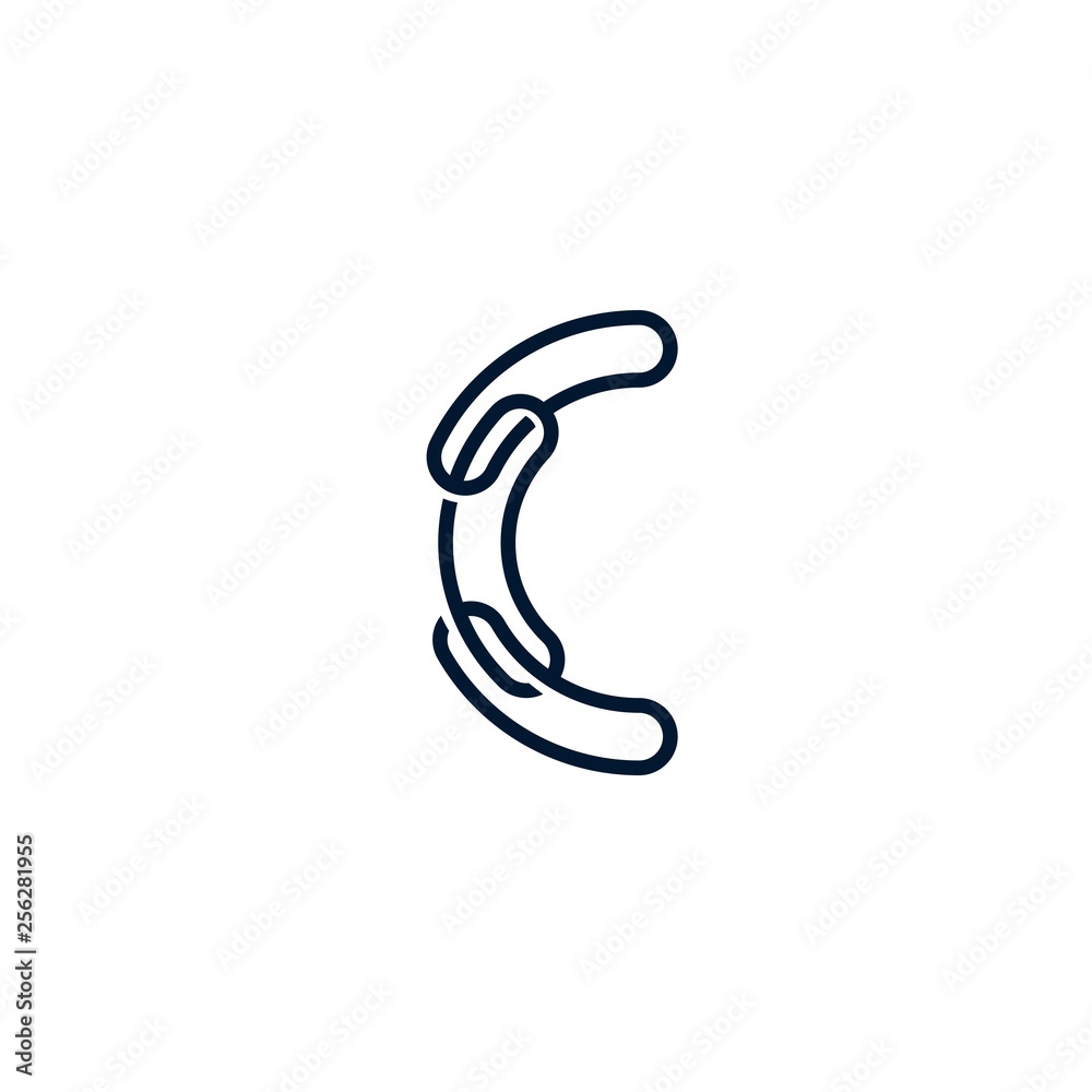 Fototapeta premium c letter logo vector icon illustration