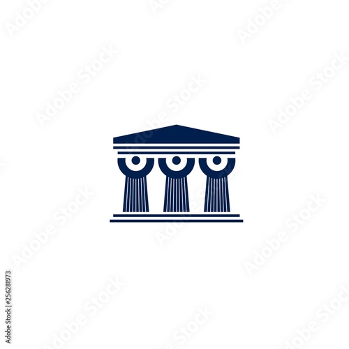 people law pillar logo vector icon illustration