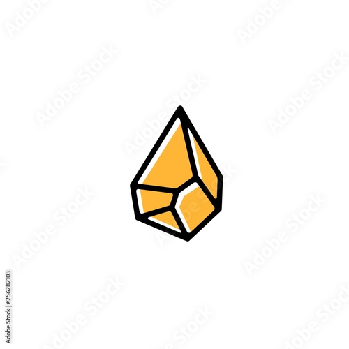 drop oil stone logo vector icon illustration