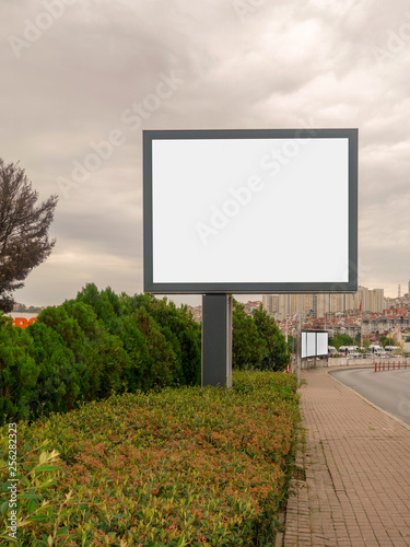 free white billboard advertising writing