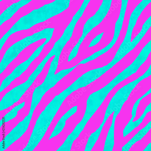 Abstract pink and blue zebr...