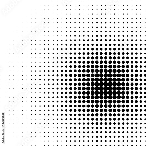 Black dots on the white background