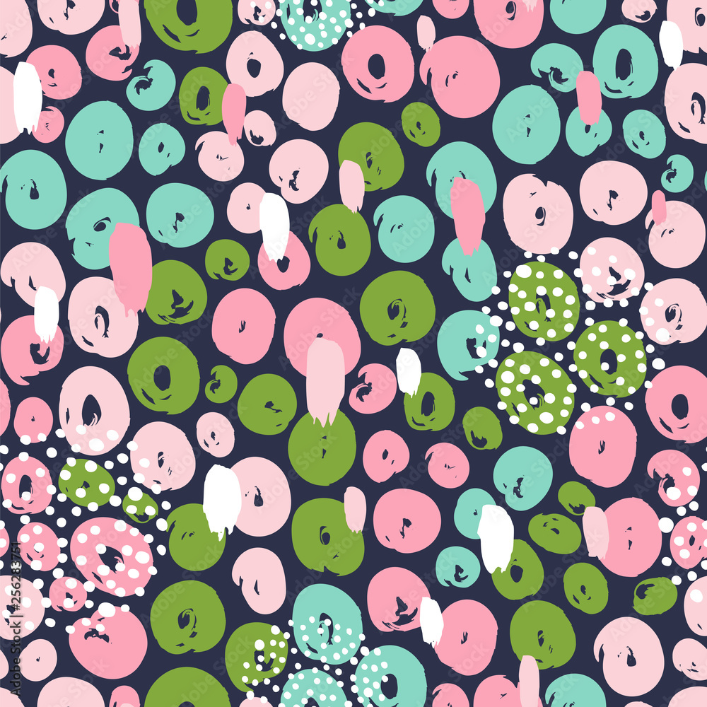 Fototapeta premium Abstract background with dots and spots. Seamless vector pattern.