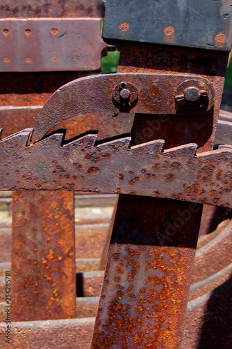 Old rusted Ratchet and Pawl Gear