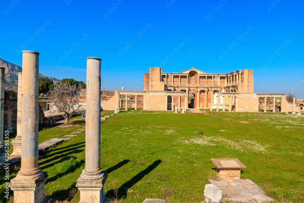 Bath-Gymnasium in Sadris from Roman Times, in Salihli/Turkey