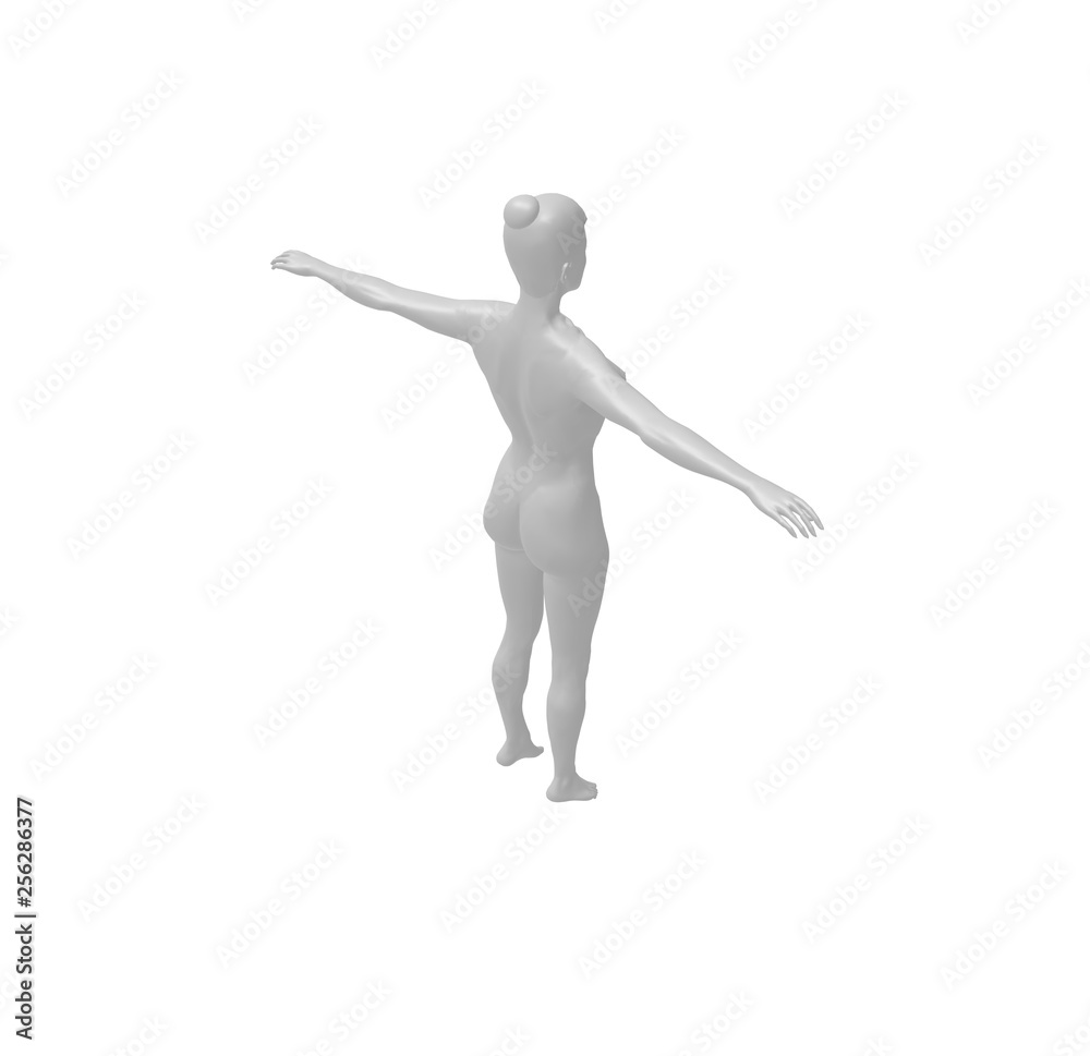 Human White Woman Body 3D Rendering Human White Woman Body 3D Rendering