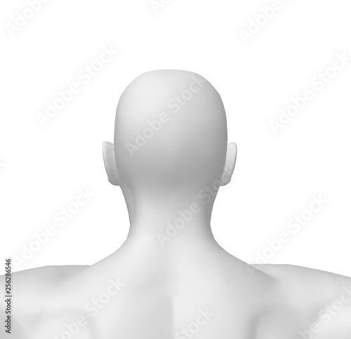 Human Man White  Body 3D Rendering