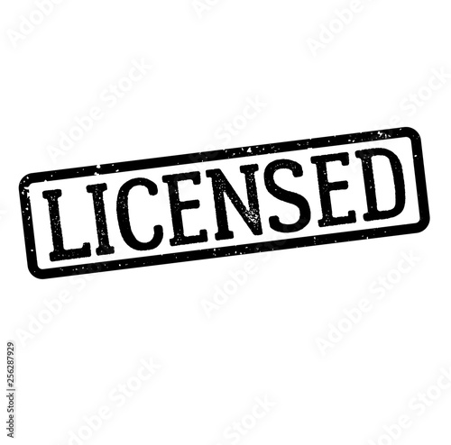 licensed stamp flat illustration