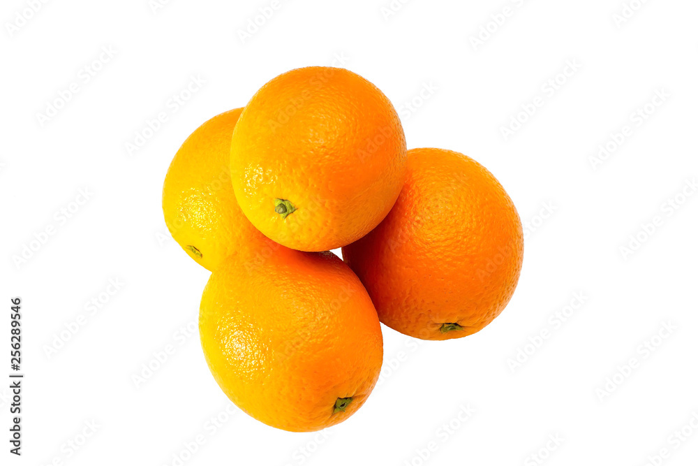 many ripe oranges on a white background many ripe oranges on a white background