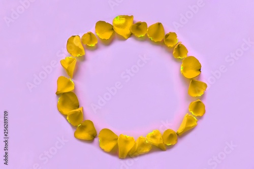 circle of rose petals