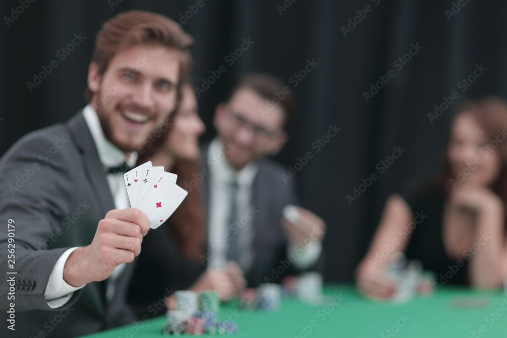 player to the casino with a combination of four aces. player to the casino with a combination of four aces.